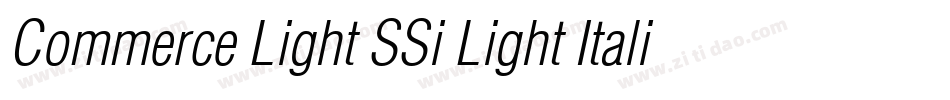 Commerce Light SSi Light Italic字体转换